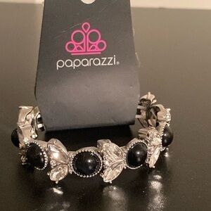 Paparazzi Black and Silver Beaded Bracelet